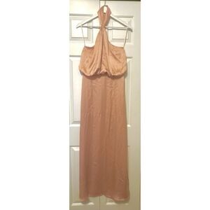 PRETTY LAVISH Pink Halter Sammie Knot Neck Size 8 UK 100% Polyester R1031